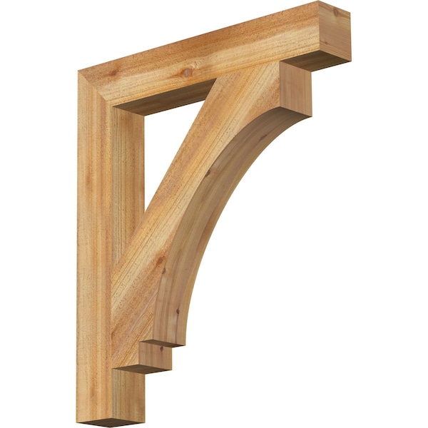 Ekena Millwork Imperial Block Rough Sawn Bracket, Western Red Cedar, 4"W x 26"D x 30"H BKT04X26X30IMP05RWR - main